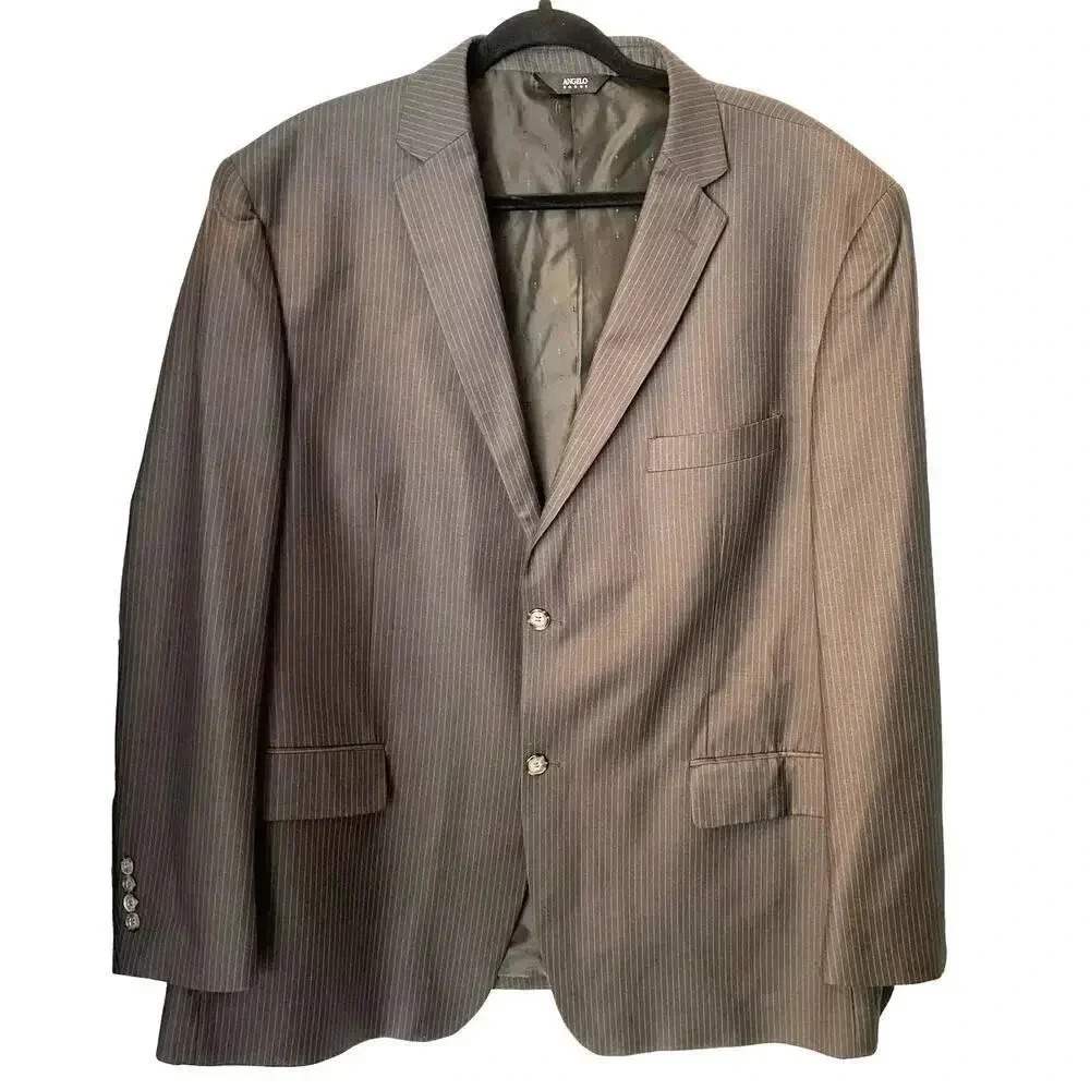 Angelo Rossi Hand Tailored  Performance Stretch Charcoal Blazer Men’s Size 50 R
